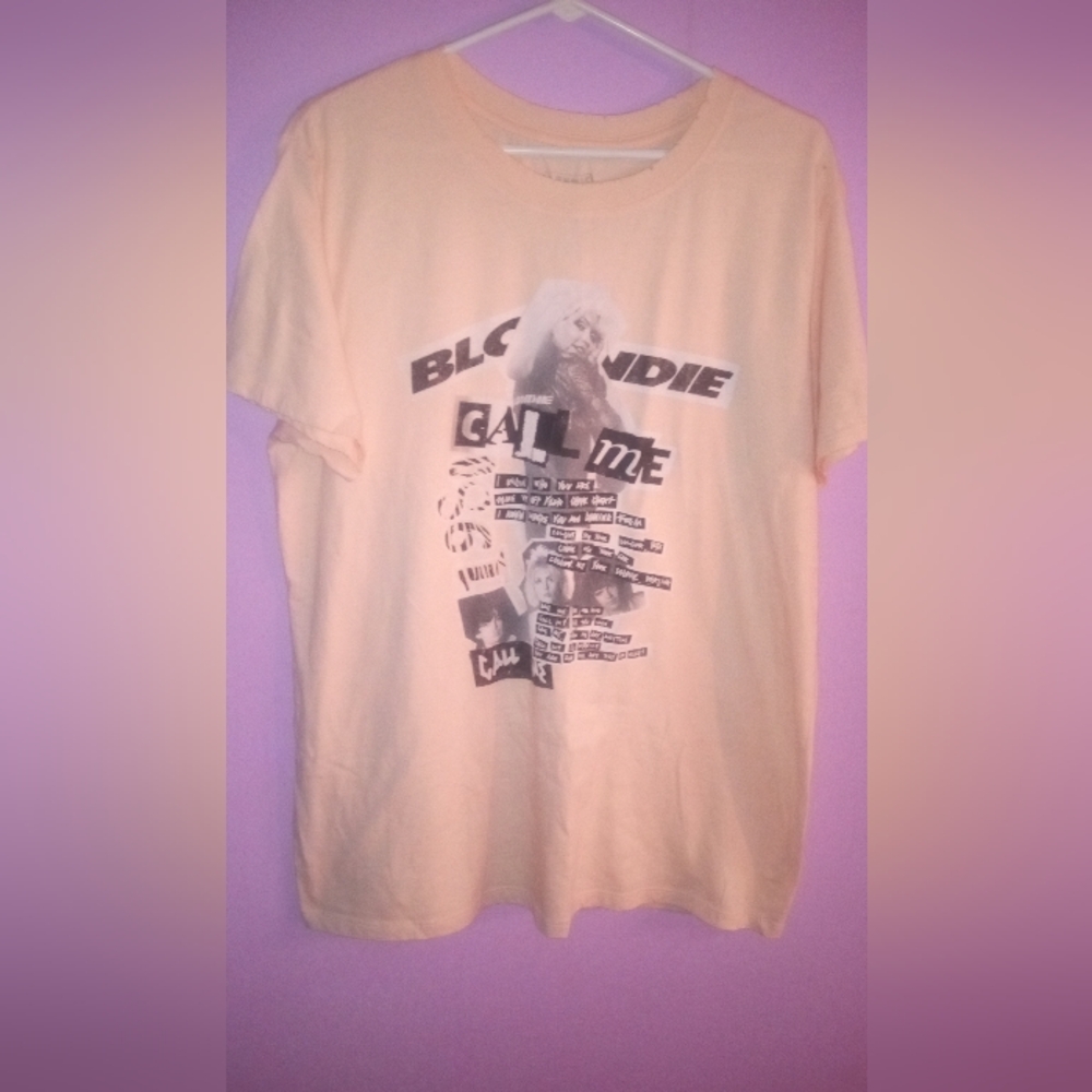 Blondie T-Shirt Top Graphic Tee Distressed Call Me Concert Tee Plus Sz 2x